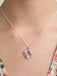 CLARA 925 Sterling Silver Alma Pendant Chain Necklace 