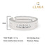 CLARA Real 925 Sterling Silver Enzo Band Ring 