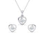 Silver Zola Heart Jewellery Set