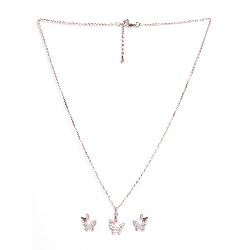 Silver Fairy Butterfly Jewellery Set