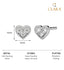 CLARA 925 Sterling Silver Heart Studs Earrings Gift for Kids Girls