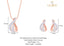 CLARA 925 Sterling Silver Agda Pendant Earring Chain Jewellery Set 