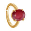 CLARA Certified Original Ruby Manik Gemstone 3.25 to 10.25 ratti or 3 to 9.3 carat Panchdhatu adjustable Ring for Men & Women