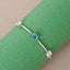 CLARA 925 Pure Silver Blue Heart Hand Bracelet