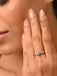 CLARA Pure 925 Sterling Silver V Solitaire Finger Ring with Adjustable Band 
