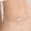 Silver Lotus Anklet Payal ( Single ) Chain