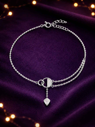 Silver Dharini Anklet Payal (Single)