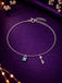 Silver Lock & Key Anklet Payal (Single)