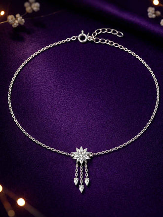 Silver Warisha Anklet Payal (Single)