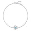 Silver Hiya Heart Anklet Payal (Single)