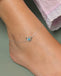 Silver Hiya Heart Anklet Payal (Single)