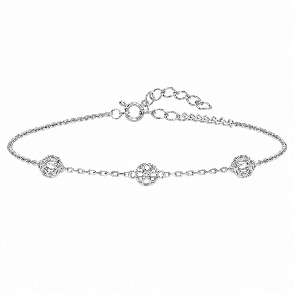 Silver Ball Anklet Payal (Single)