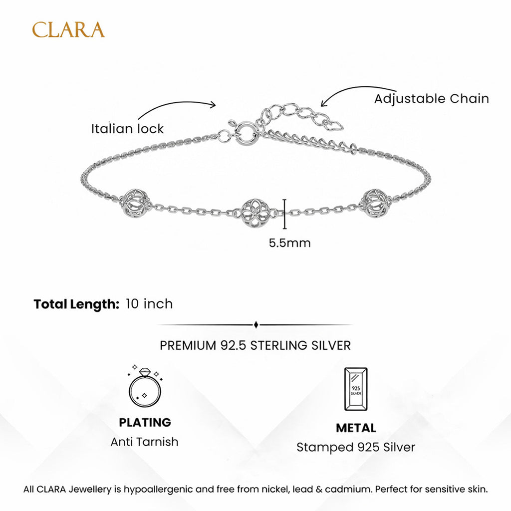 Silver Ball Anklet Payal (Single)