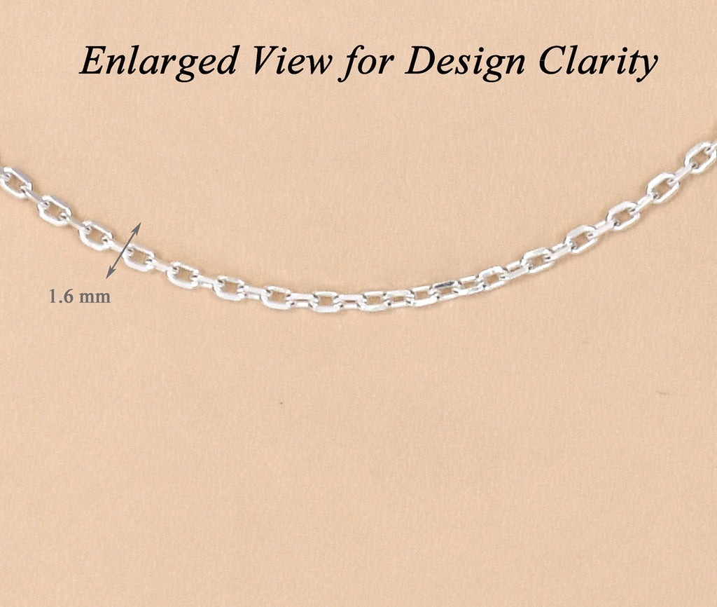 Silver Link Chain Necklace in 18 24 inches