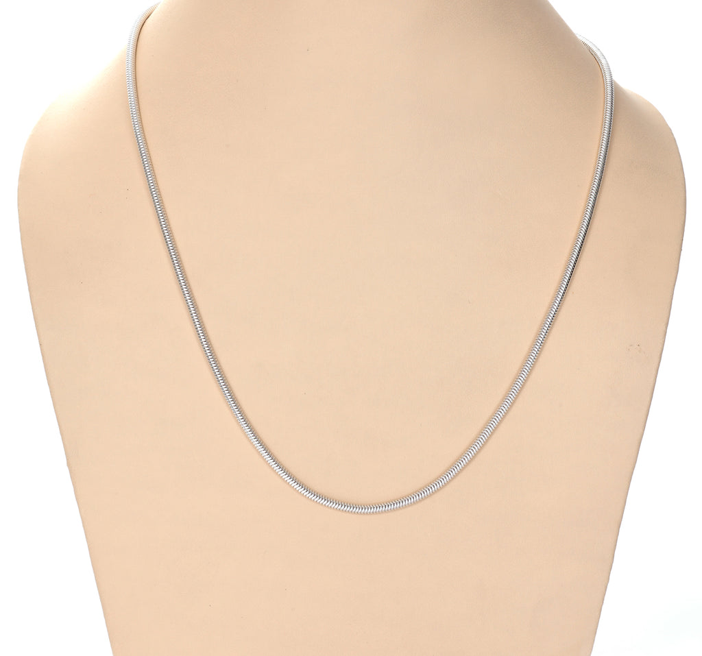 Silver Snake Chain Necklace in 24 inches