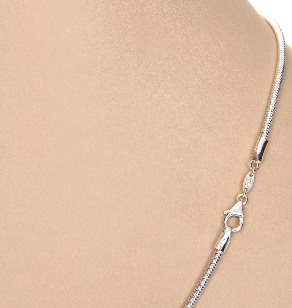 Silver Snake Chain Necklace in 24 inches