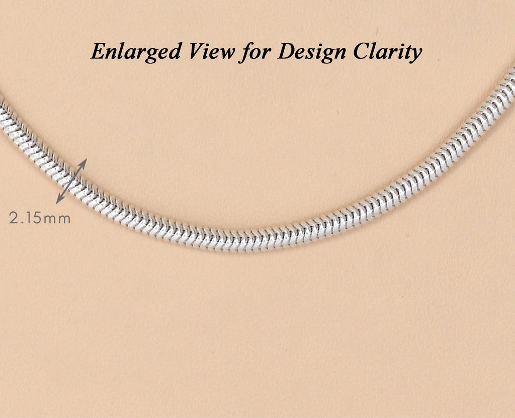 Silver Snake Chain Necklace in 24 inches