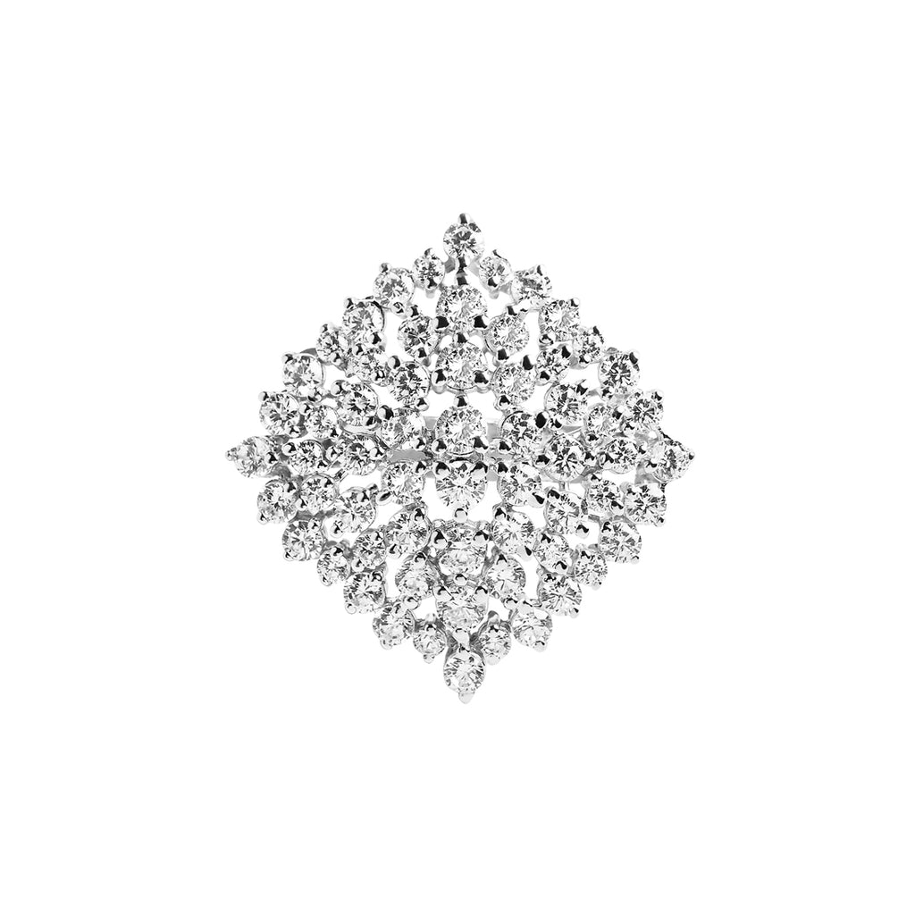 Silver Cluster Cocktail Ring