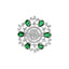 Silver Green Cocktail Ring