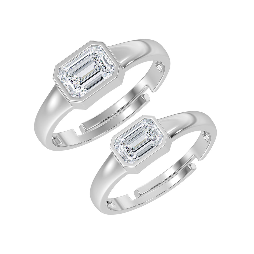Silver Zorven Couple Ring