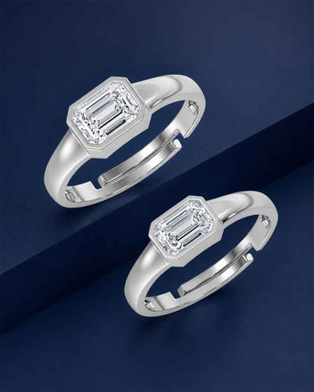 Silver Zorven Couple Ring
