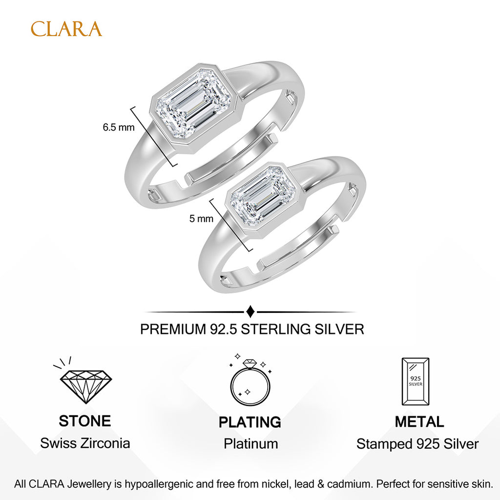 Silver Zorven Couple Ring