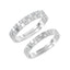 Silver Chessboard Couple Ring