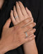 Silver Chessboard Couple Ring