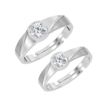 Silver Elron Couple Ring