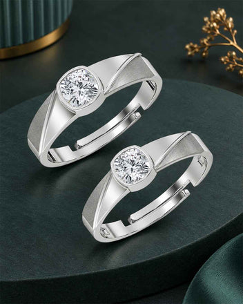 Silver Elron Couple Ring