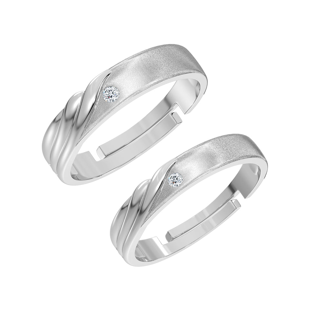 Silver Rovan Couple Ring