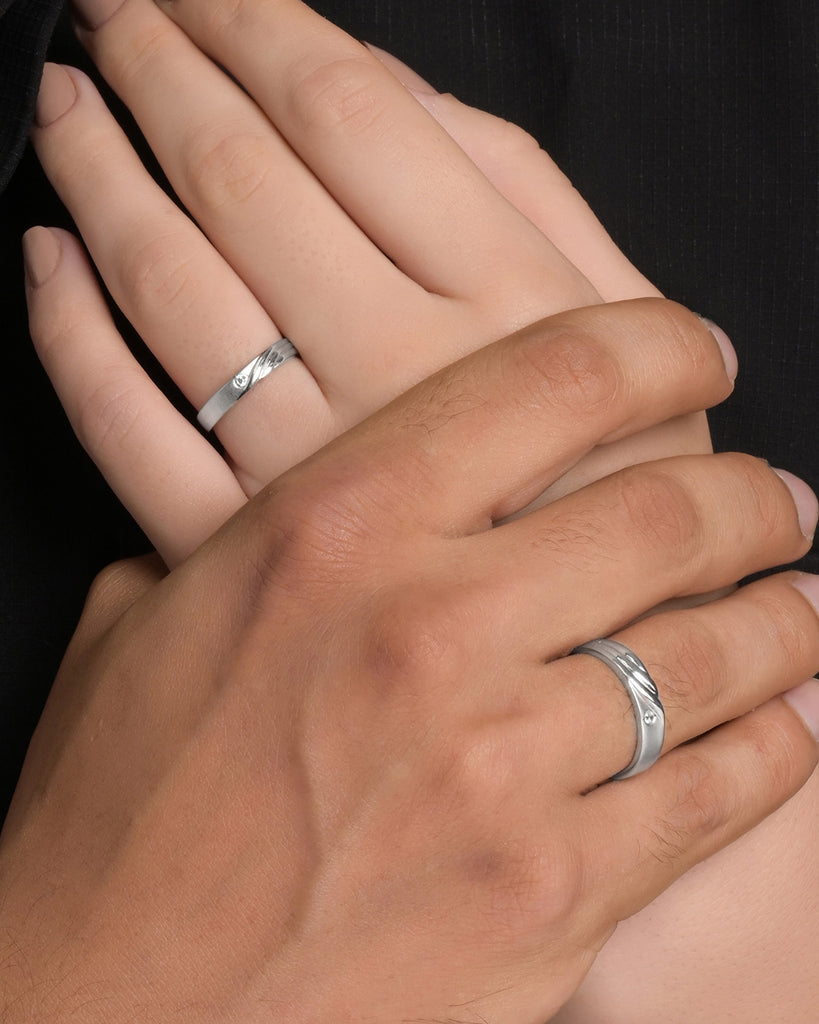 Silver Rovan Couple Ring