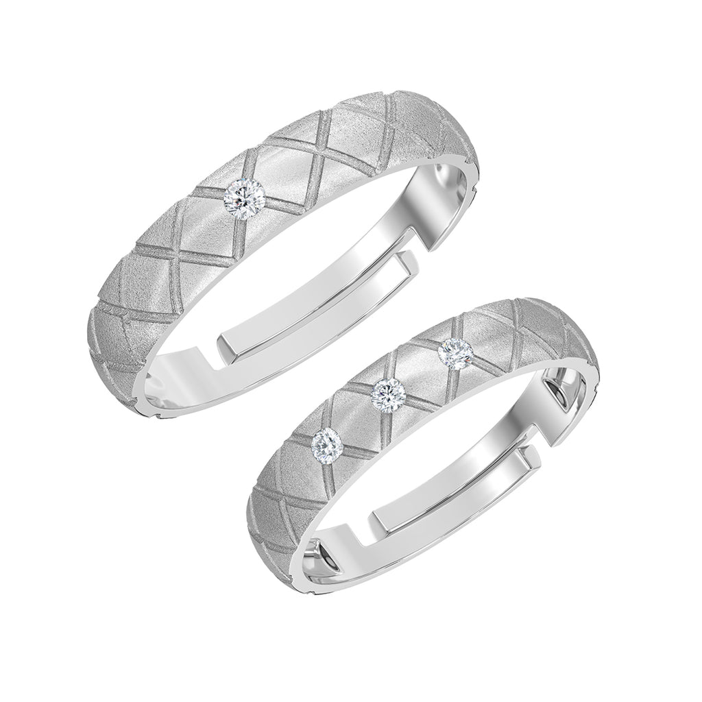 Silver Elvara Couple Ring