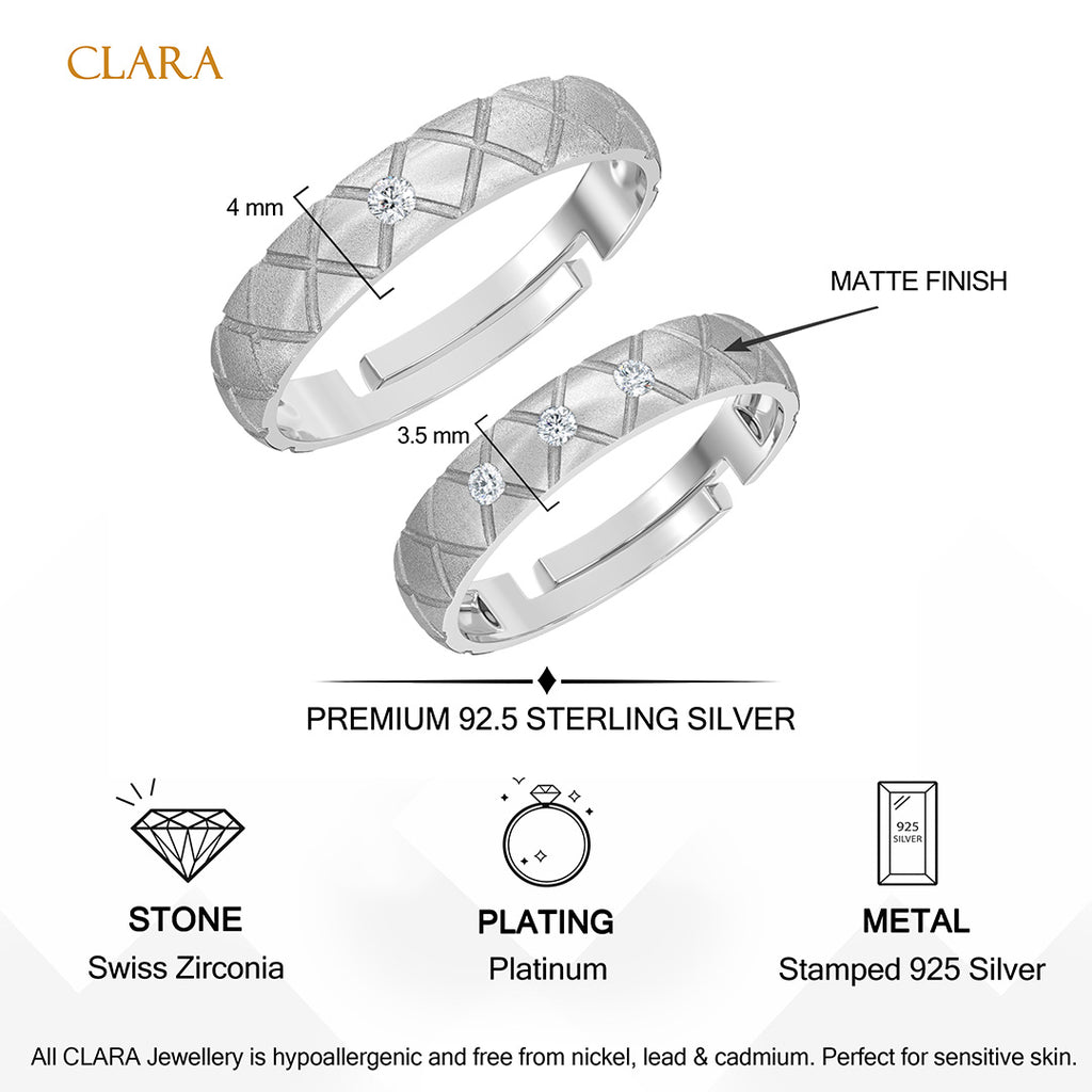 Silver Elvara Couple Ring