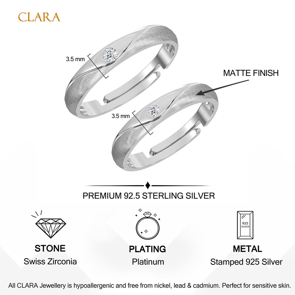 Silver Zyelle Couple Ring