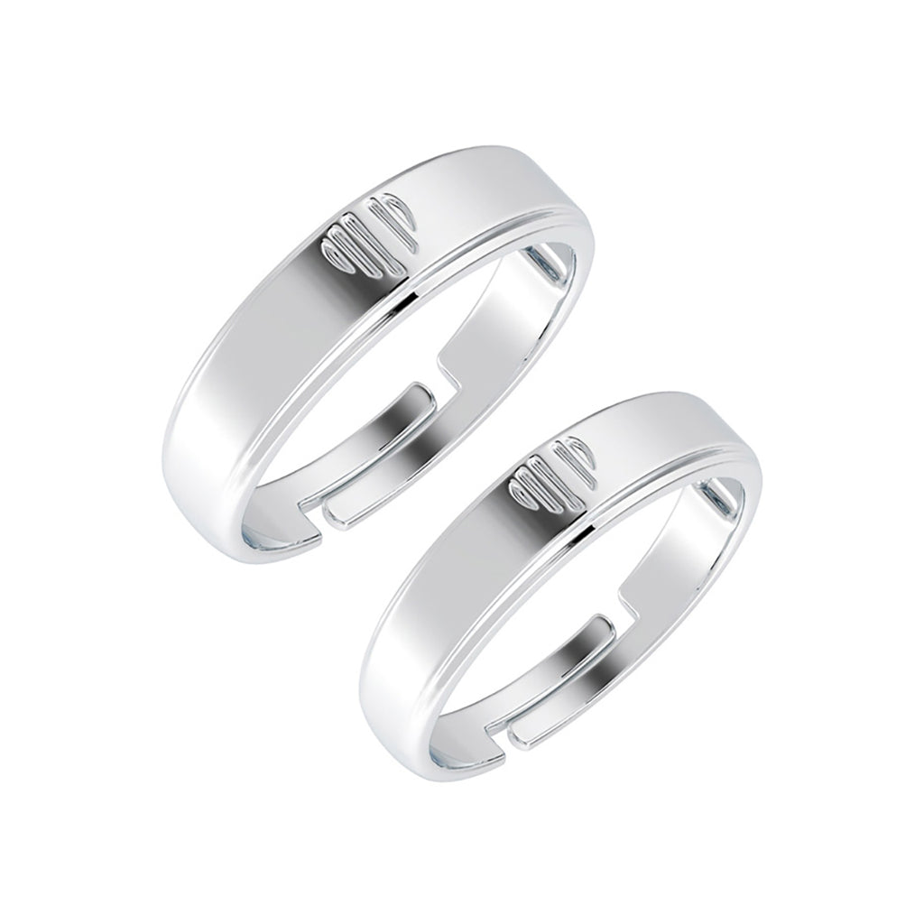 Silver Heart Couple Band