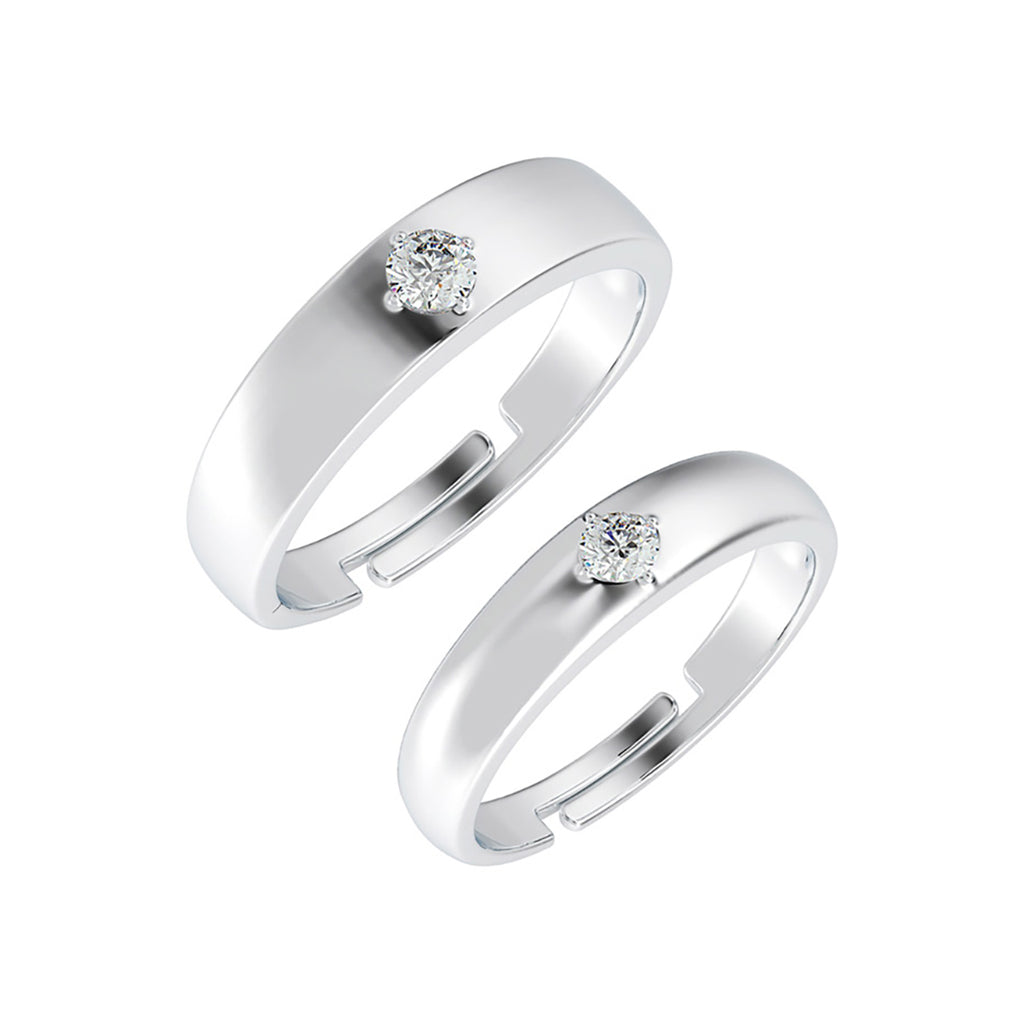 Silver Classic Couple Band