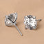 CLARA 925 Pure Sterling Silver Round Solitaire Studs Earrings White Gift for Girls Kids Women & Men Rhodium Plated, Swiss Zirconia
