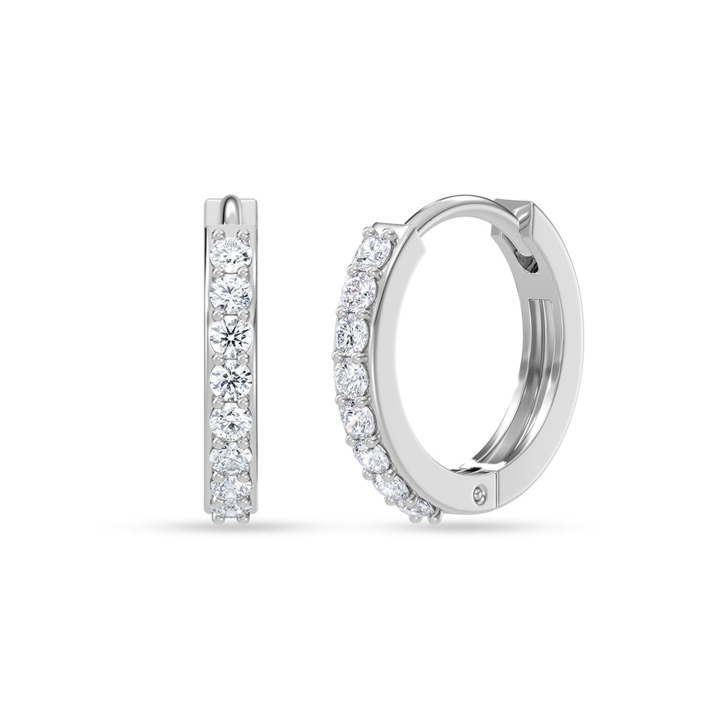 Silver Twinkle Hoop Bali Earrings