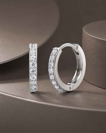 Silver Twinkle Hoop Bali Earrings