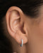 Silver Twinkle Hoop Bali Earrings