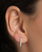 Silver U Shape Hoop Bali Earrings
