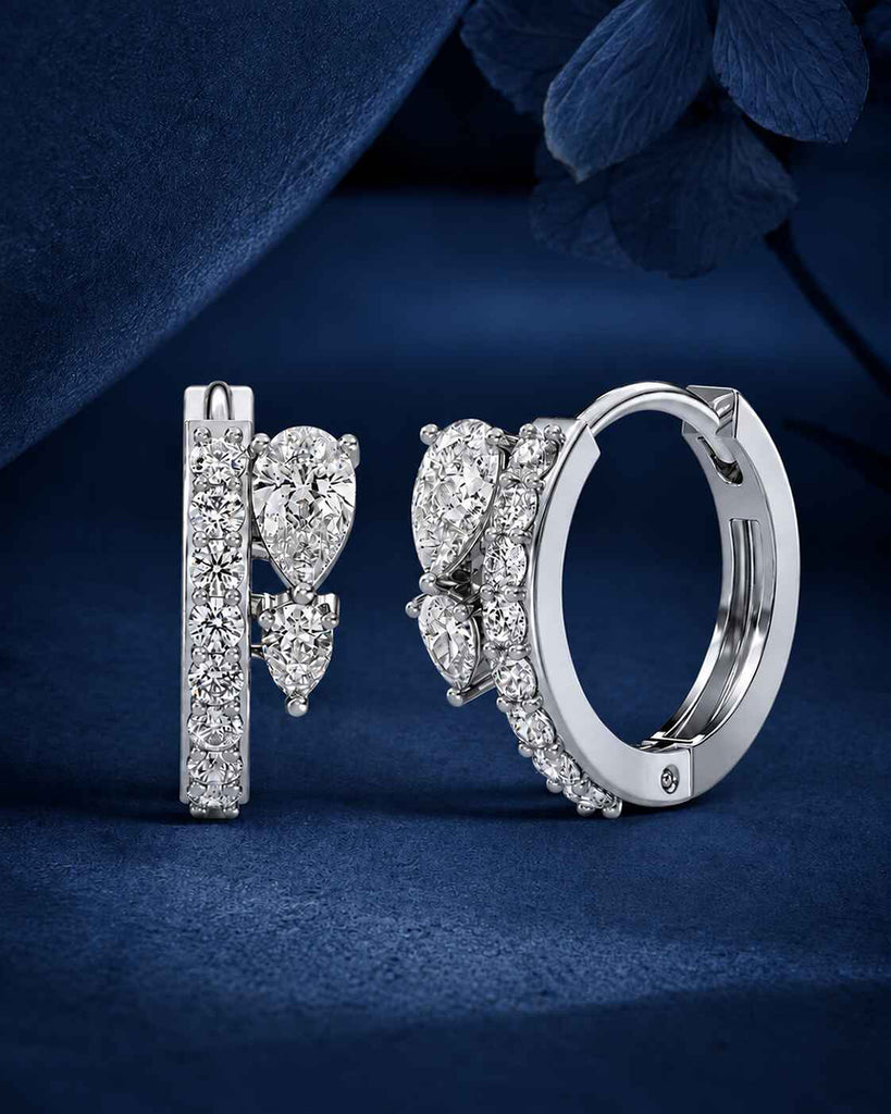 Silver Seraphina Hoop Bali Earrings