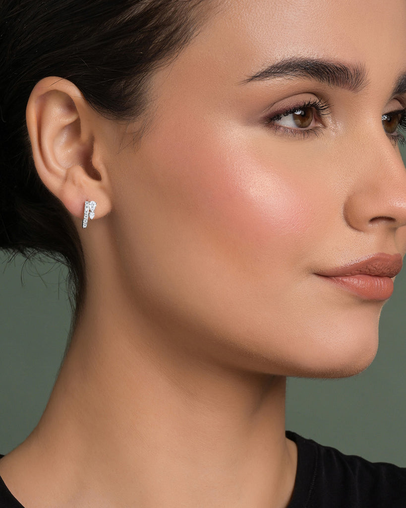 Silver Seraphina Hoop Bali Earrings