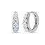 Silver Gradualtion Hoop Bali Earrings
