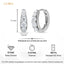 Silver Gradualtion Hoop Bali Earrings