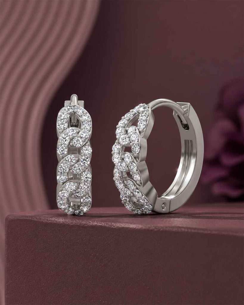 Silver Evelina Hoop Bali Earrings
