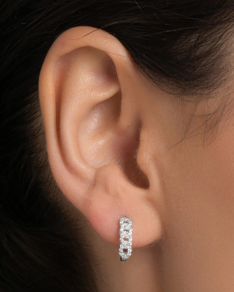 Silver Evelina Hoop Bali Earrings