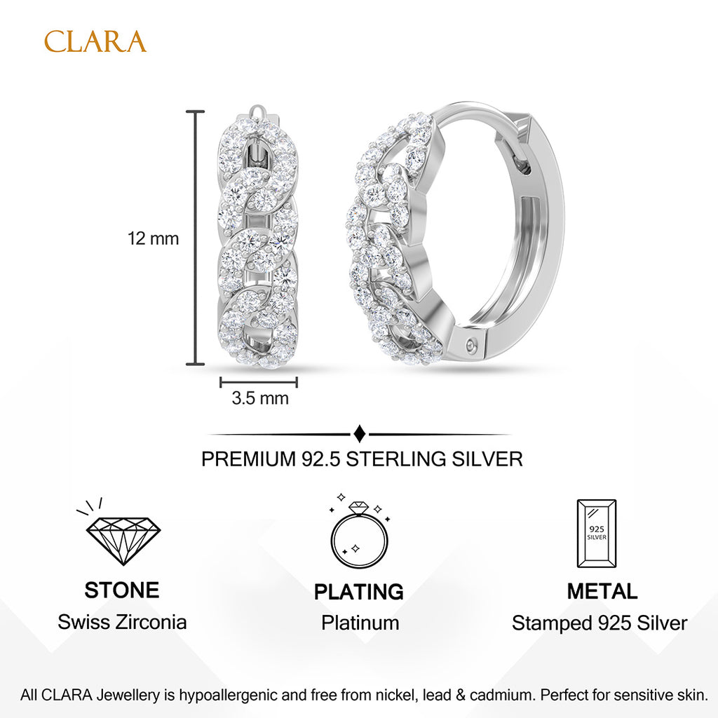 Silver Evelina Hoop Bali Earrings