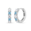 Silver Lunelle Blue Hoop Bali Earrings